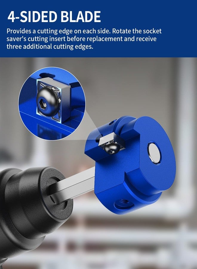 DAYDOOR 8-Piece PVC Pipe Reamer Kit with 1/2", 3/4", 1", 1-1/4", 1-1/2", 2", 3", 4" Heads, 4-Sided Carbide Aluminum Reamer Tool, Plumbing Tools for Schedule 40 PVC, CPVC or ABS - Image 5