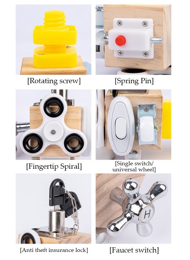 Busy Cubes Montessori Unlocking Toys Children's Puzzle Enlightenment Early Education Toys Sensory Education Learning Toys Activity Board Helps Develop Children Sensory and Fine Motor Skills is the B  - Image 5
