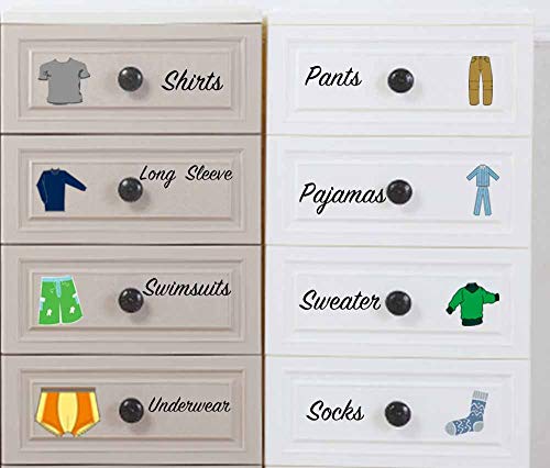Easma ملصقات dresser للأولاد ملصقات ملابس dresser ملصقات أدراج الأطفال ملصقات تنظيمية - Image 5