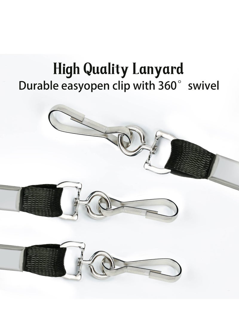 SYOSI 50 Pack Black Lanyards Comfortable and Durable Lanyards for ID Badges 36" with Swivel Hook, Safety Badge Lanyard Neck Strap Webbing for School Business Office 18 inches 45.7cm long - Image 3