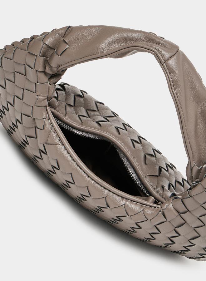 Styli Weave Design Handbag with Zip Closure  - Image 5