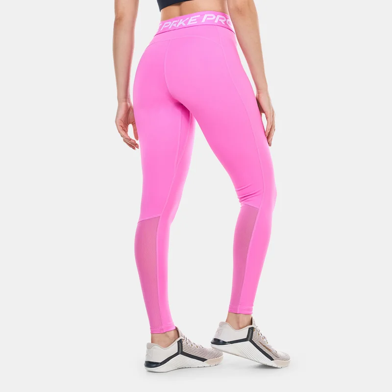 Nike Women's Pro Mid-Rise Mesh-Panelled Leggings