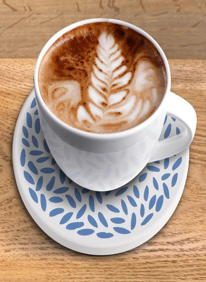Newk Ceramic Absorbent Coasters - Set of 8 with Metal Holder, Perfect for Coffee Table, Great Housewarming Gifts - Image 3