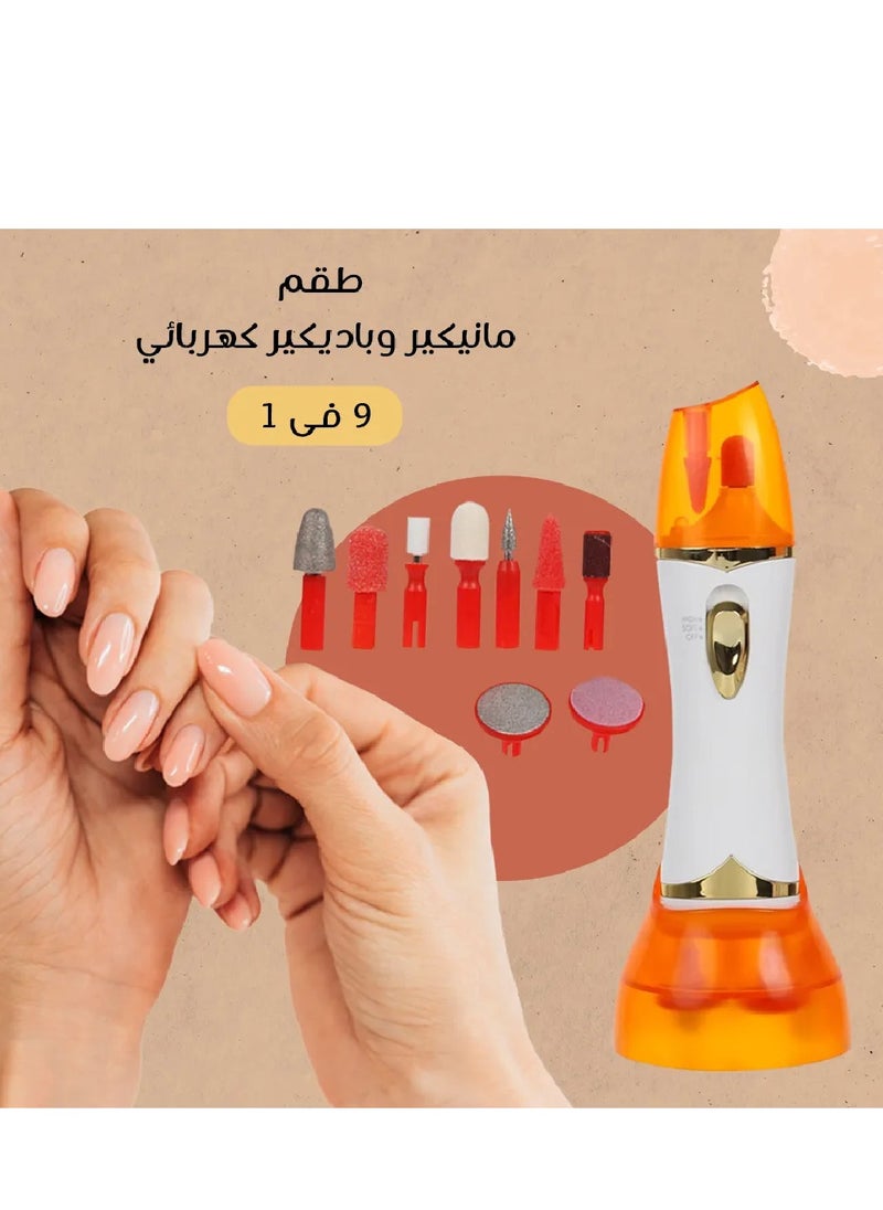 كناير مبرد أظافر لليدين والاقدام و إزالة الجلد الميت مع 9 قطع مميزة  - Image 1