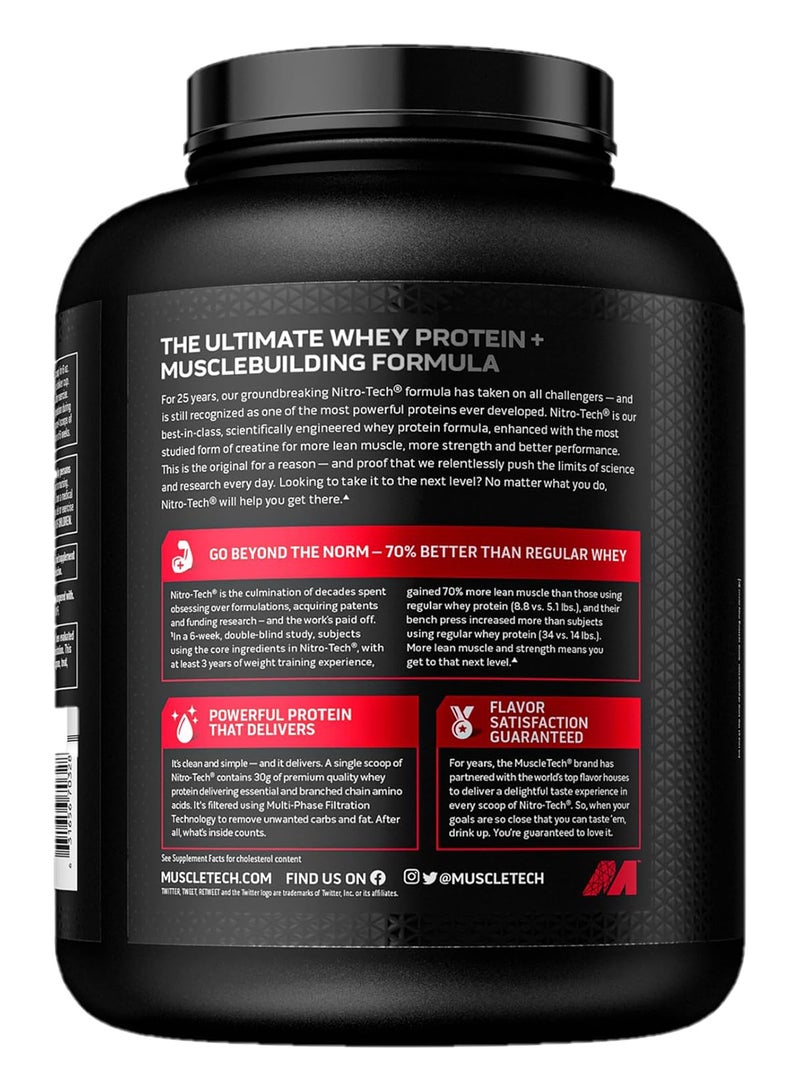 MuscleTech Nitro Tech Whey Isolate Protein - Milk Chocolate - 1.81 Kg - Image 3