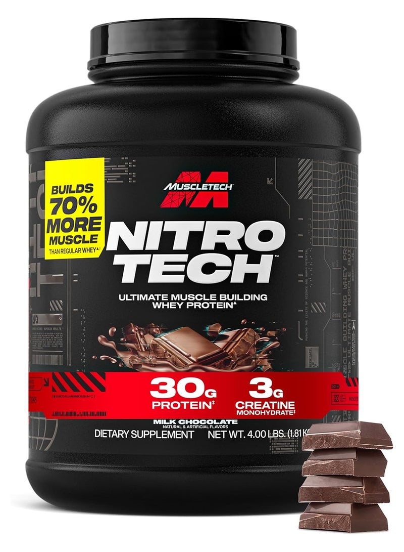MuscleTech Nitro Tech Whey Isolate Protein - Milk Chocolate - 1.81 Kg - Image 1