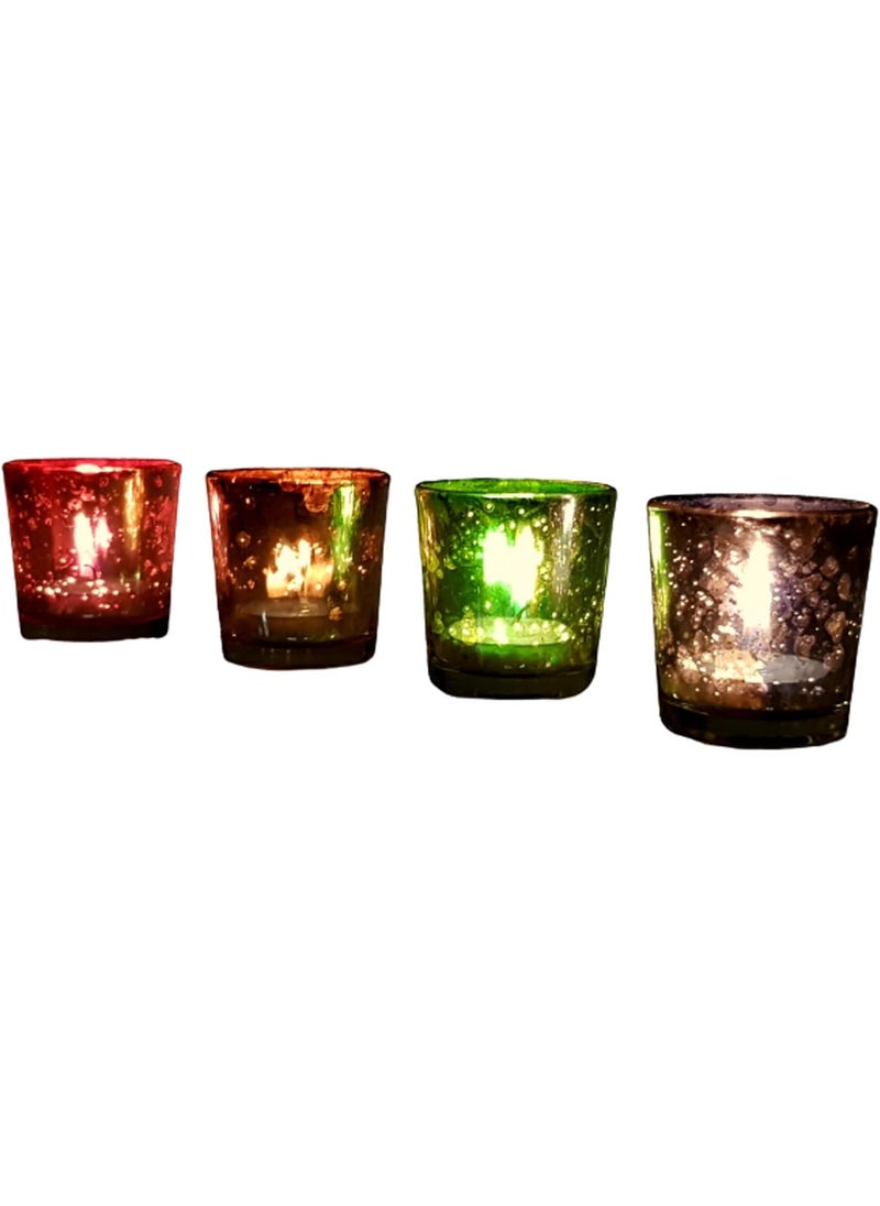 ESPLANADE eSplanade Tealight HoldersTealight Candles Holders Christmas Festival Lights Smaller  Set of 4  - Image 1