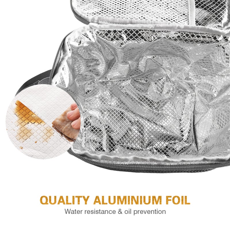 Insulated Food Bag 15L Large Capacity Oxford Water-Resistant Bag - Wide Opening Cooler Bag for Picnic Outdoor Sports Office - Image 4