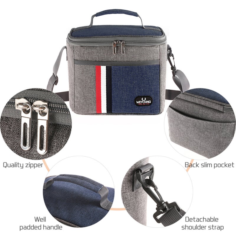 Insulated Food Bag 15L Large Capacity Oxford Water-Resistant Bag - Wide Opening Cooler Bag for Picnic Outdoor Sports Office - Image 5