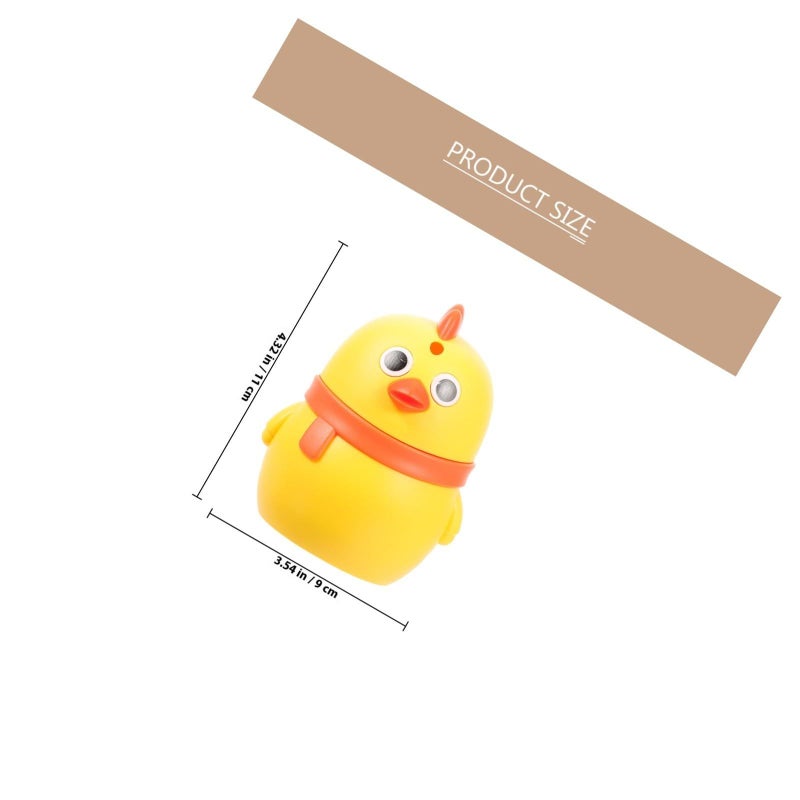 Yellow Cartoon Chick Press Type Toothpick Holder Plastic Storage Case for Home Kitchen Dining - Image 3