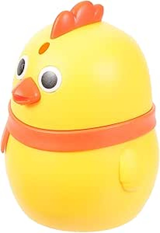 Yellow Cartoon Chick Press Type Toothpick Holder Plastic Storage Case for Home Kitchen Dining - Image 1