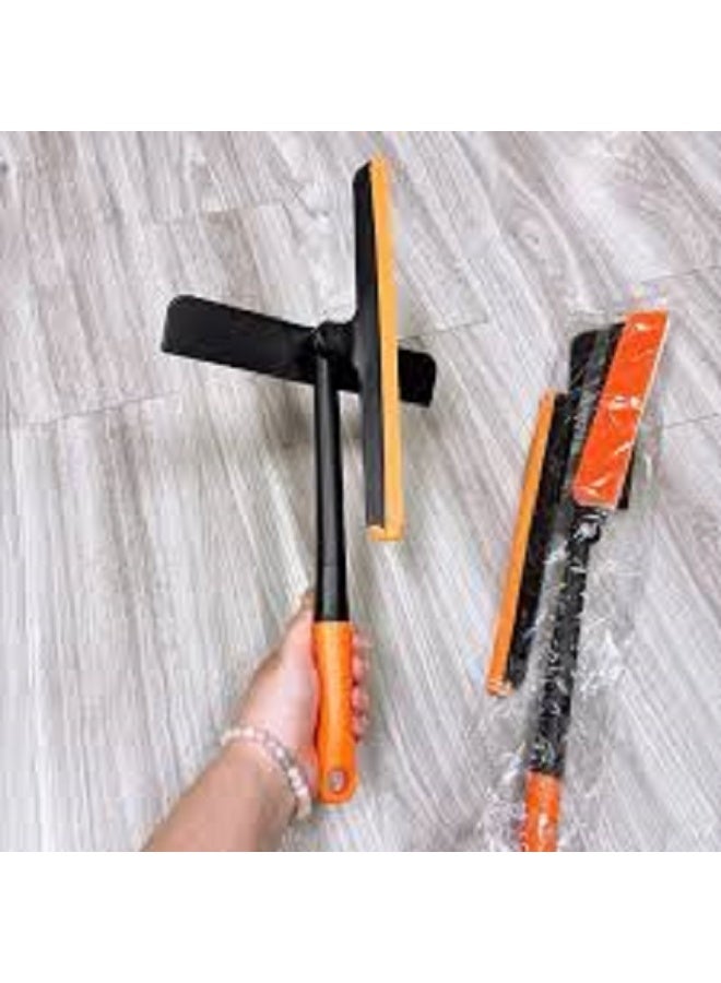 A 2-in-1 window squeegee with a 360° rotating flexible head—ideal for cleaning glass and mirrors and easily removing water without leaving streaks. - Image 2