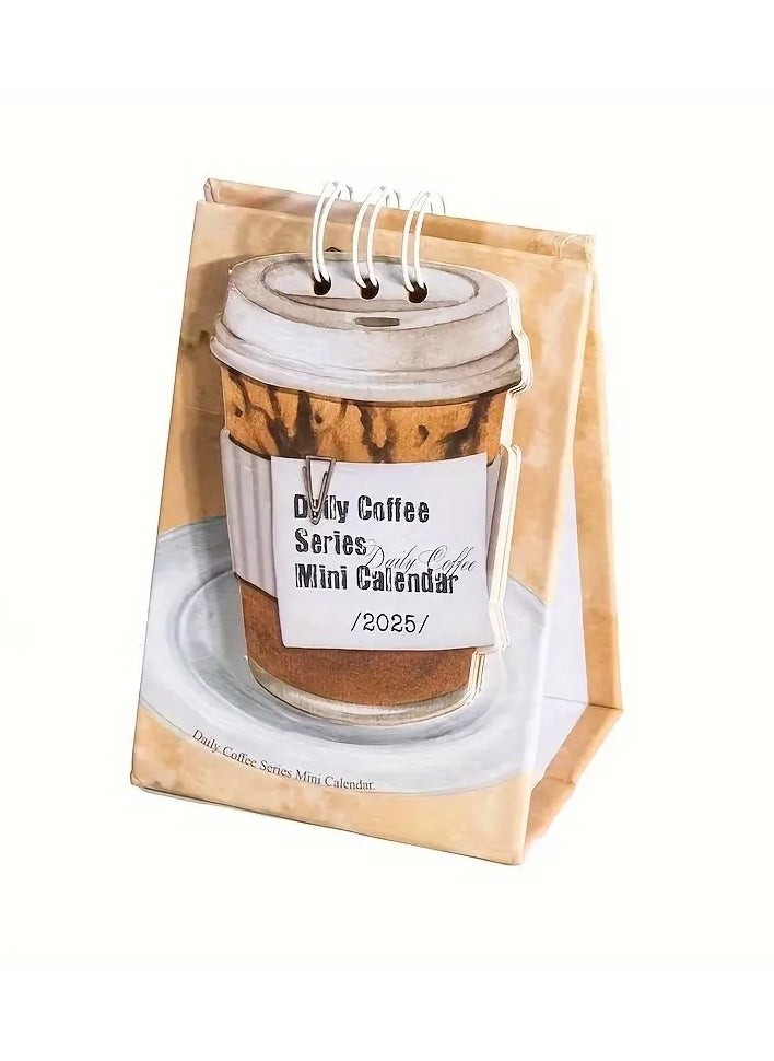 clooudiss 2025 Coffee-Shaped Calendar – Creative and Stylish Desk Design  - Image 3