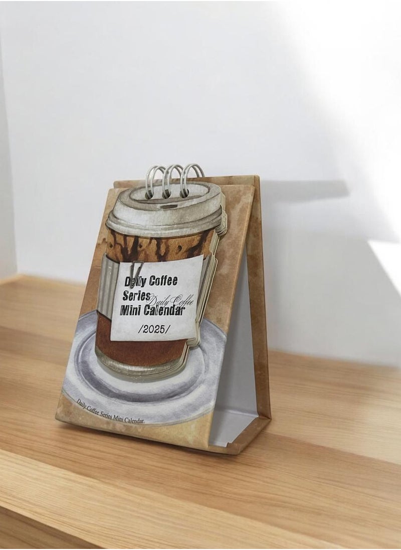 clooudiss 2025 Coffee-Shaped Calendar – Creative and Stylish Desk Design  - Image 1