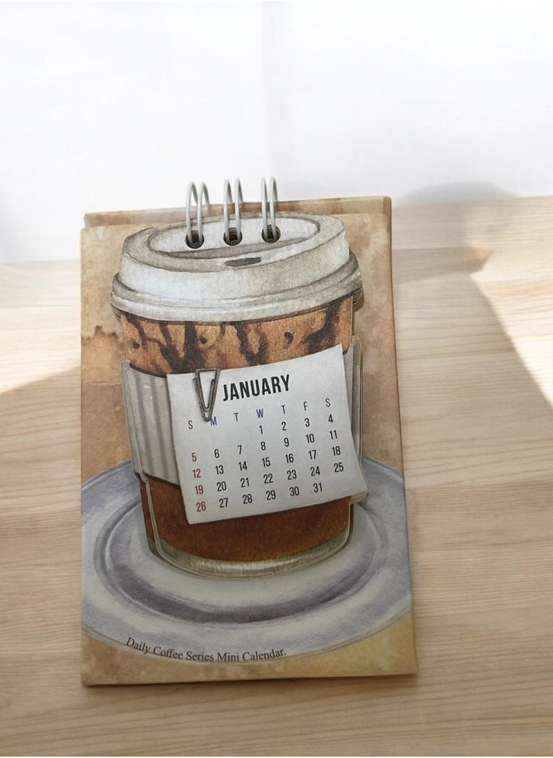 clooudiss 2025 Coffee-Shaped Calendar – Creative and Stylish Desk Design  - Image 2