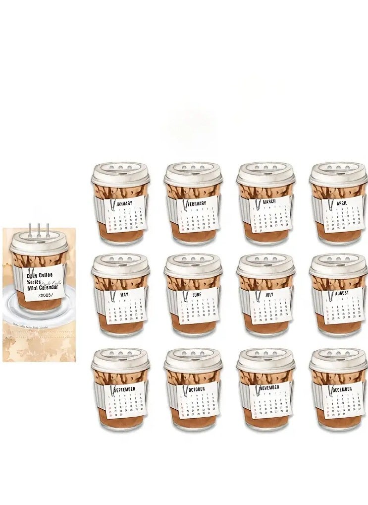 clooudiss 2025 Coffee-Shaped Calendar – Creative and Stylish Desk Design  - Image 4