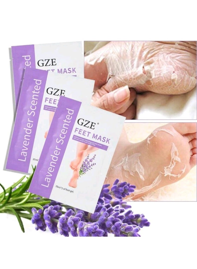 GZE ماسك تقشير القدم باللافندر، لإزالة الجلد الميت وتنعيم القدمين، 35 مل، زوج واحد - Image 2