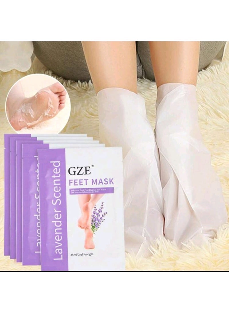 GZE ماسك تقشير القدم باللافندر، لإزالة الجلد الميت وتنعيم القدمين، 35 مل، زوج واحد - Image 3