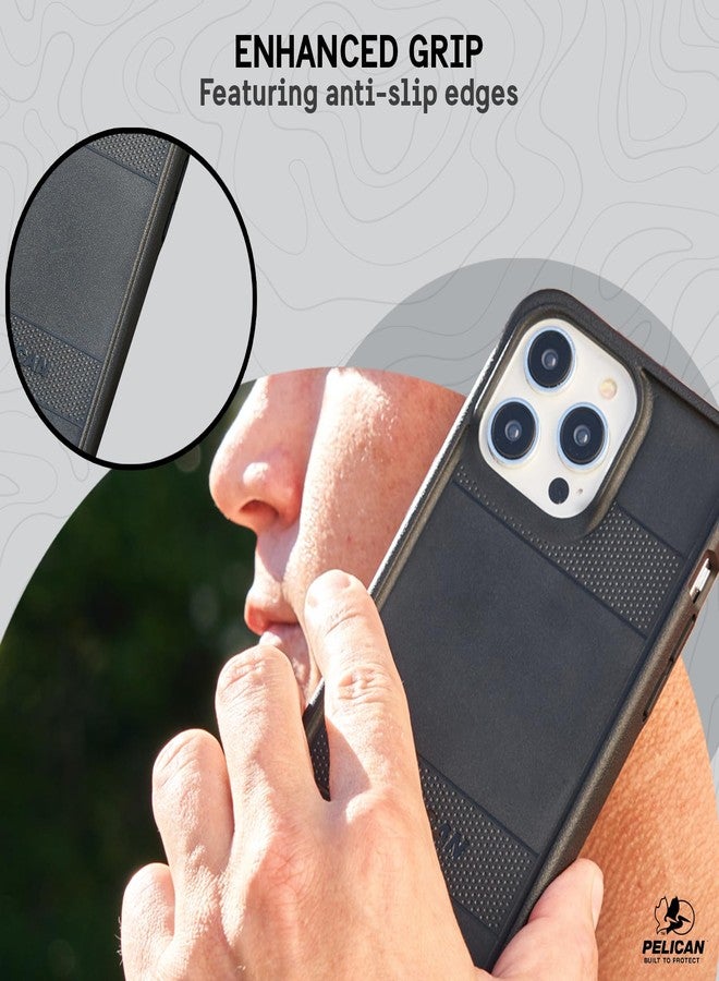 بيلكان سلسلة Pelican Protector - غطاء حماية لهاتف iPhone 15 Pro مقاس 6.1 بوصة [متوافق مع MagSafe] غطاء هاتف مغناطيسي بتقنية مقاومة الخدوش [حماية من السقوط من ارتفاع 16 قدمًا وفقًا للمعايير العسكرية] غطاء حماية لهاتف iPhone 15 Pro - أسود - Image 4