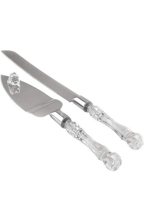 Crystal Gateau Knife and Serving Knife is used to cut and serve cakes and gateau pieces in an elegant and easy-to-use way.
