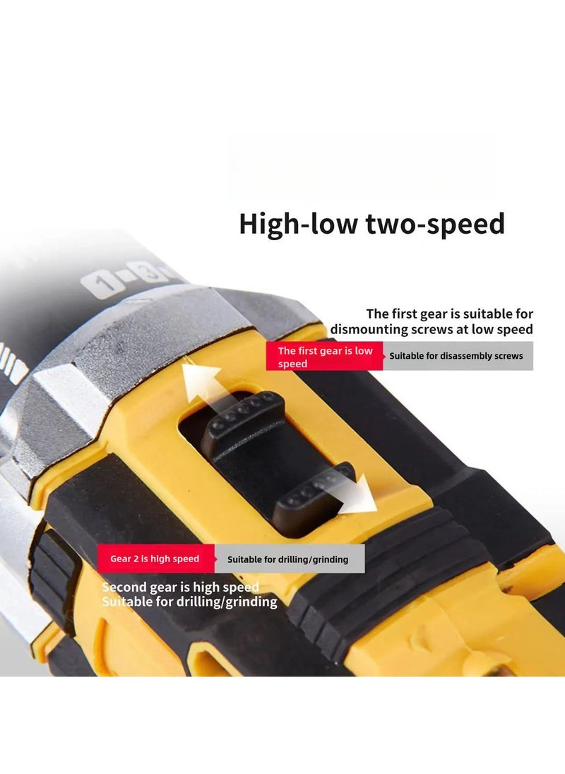 Generic - 48V Cordless Drill Set, Power Drill Set with Battery and Charger, Compact Driver/Drill Bits, 25+3 Torque Setting, 3/8'' Keyless Chuck, 2 Variable Speed, Electric Drill Set with Tool Bag - Image 1