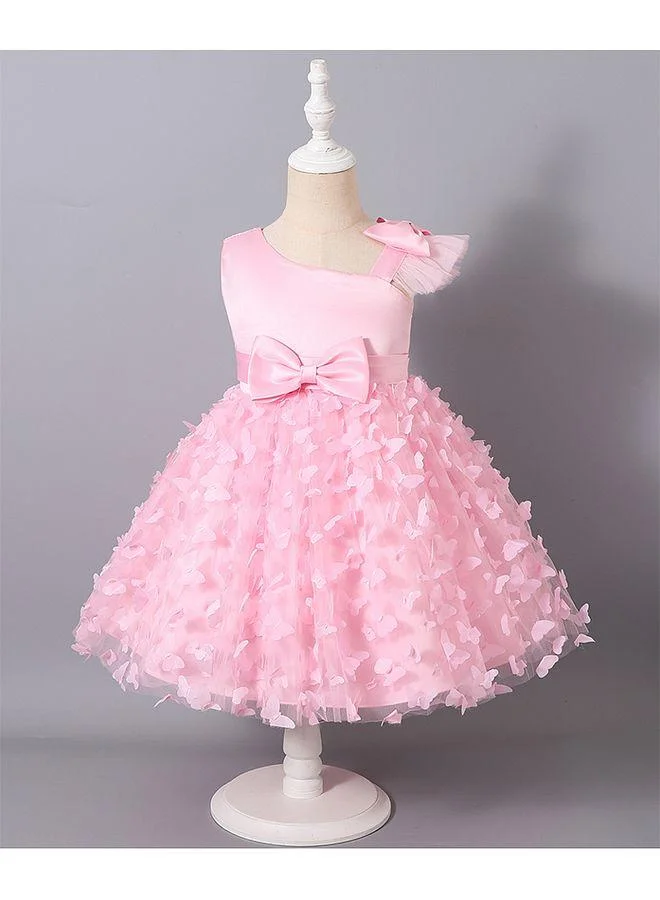 Mark & Mia Mark & Mia Butterfly Applique and Bow Detail Sleeveless Party Dress - Pink