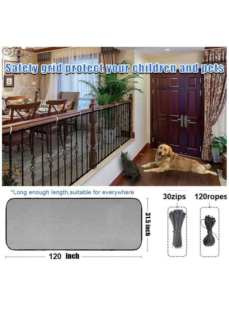 GUDOO بوابة طفل شبكة محمولة بوابة طفل شبكة كلب محبوب سحرية بوابة قطط للدرجات أبواب الممرات سهولة تركيب بوابات سلامة الطفل طي بوابة السلامة الداخلية والخارجية عرض 300cm الارتفاع 79cm - Image 2