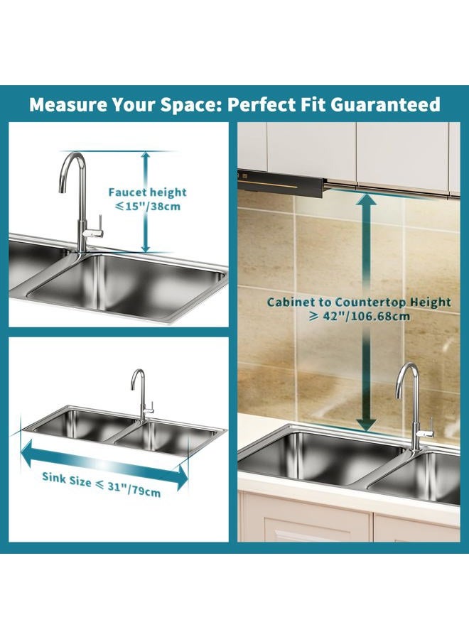 HOWDIA Over The Sink Dish Drying Rack, 2-Tier Stainless Steel Large Over The Sink Dish Rack with Utensil Holder Dish Drainers for Kitchen Counter - Image 2