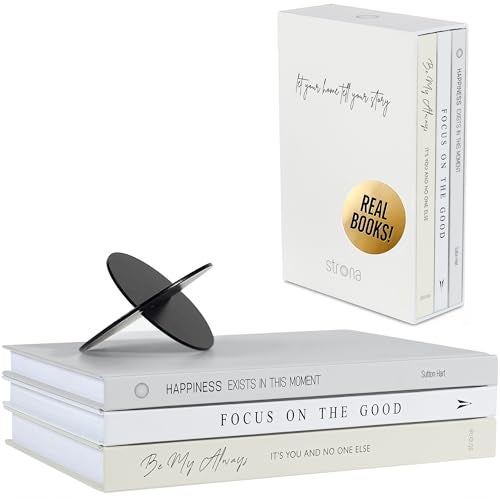 STRONA Book Decor Set – 3 Real Decorative Books for Home Décor, Coffee Table & Bookshelf Styling with Confidence, Designer Books for Decoration - Image 1