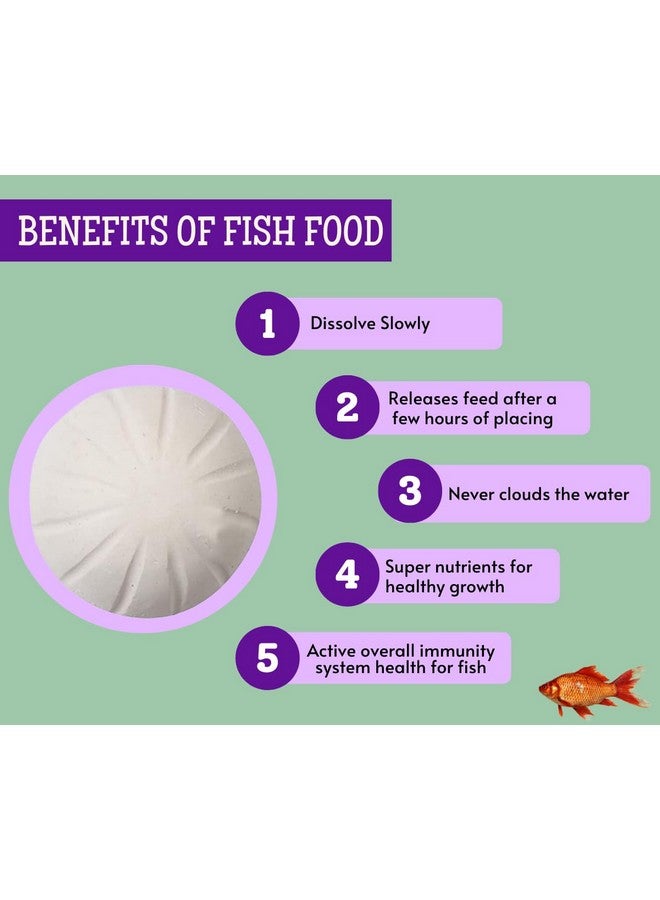 Generic Special Holiday Weekend Fish Food - (Weekend, 10Blocks) | Enriched With Calcium & Vitamin D3 | Slow Dissolving Spheres | Suitable For Tropical Fishes  - Image 2