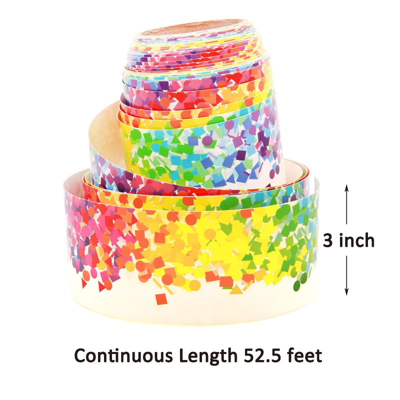 Youngever 52.5 ft Bulletin Board Borders Confetti Border for Classroom Decoration - Image 2