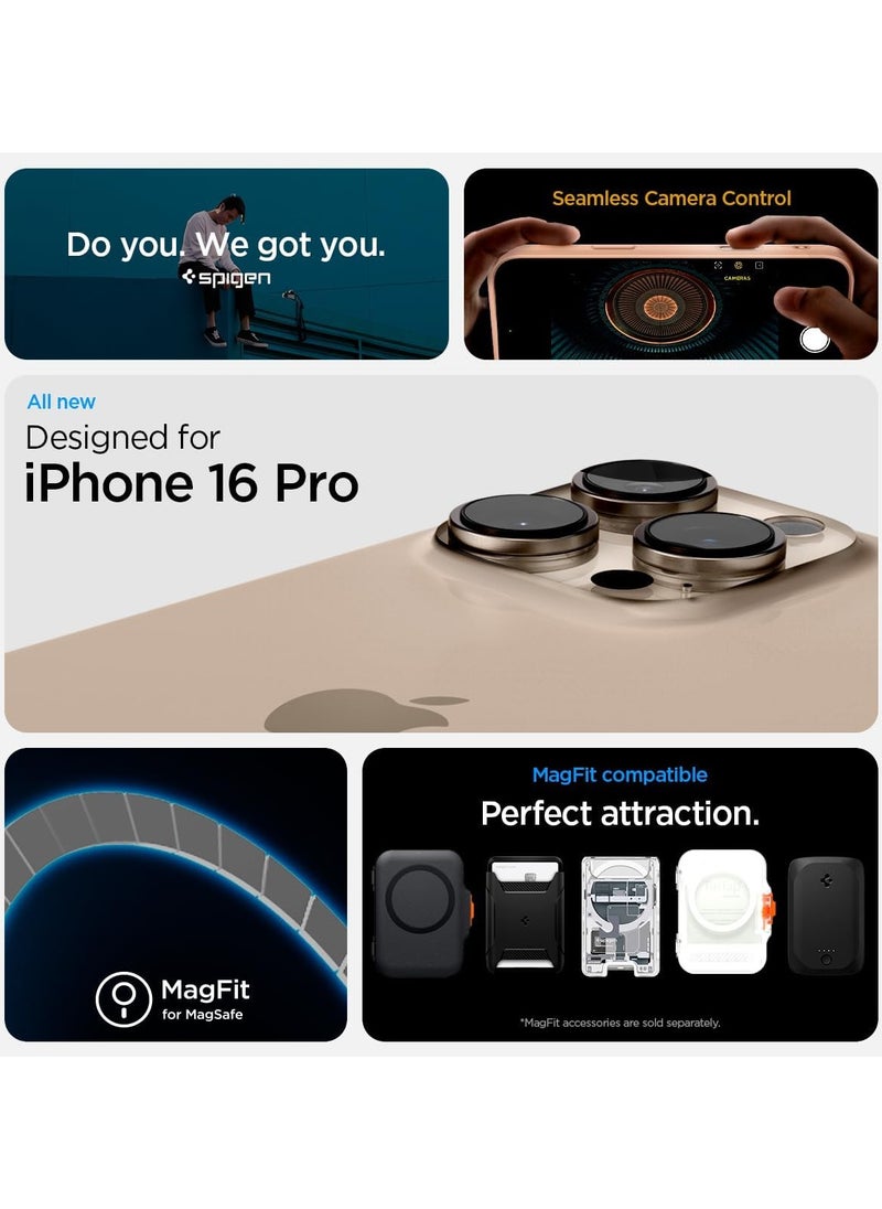 Spigen - Ultra Hybrid MagFit T for iPhone 16 PRO Case Cover [Camera Control Button Cover] with MagSafe (2024) - Frost Rose Titanium - Image 1