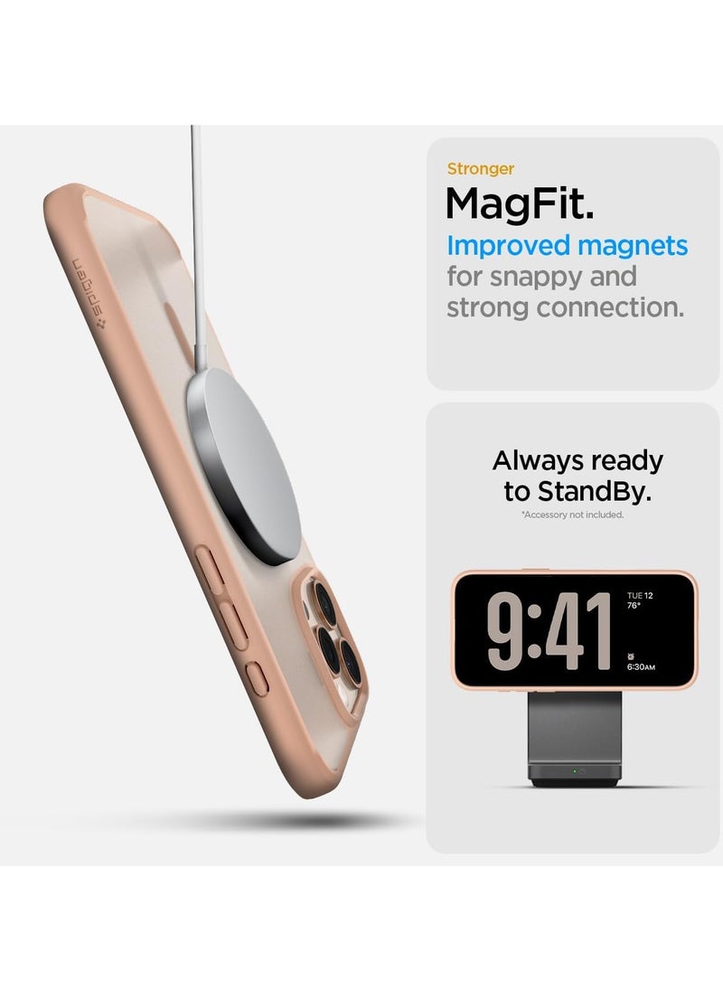 Spigen - Ultra Hybrid MagFit T for iPhone 16 PRO Case Cover [Camera Control Button Cover] with MagSafe (2024) - Frost Rose Titanium - Image 1