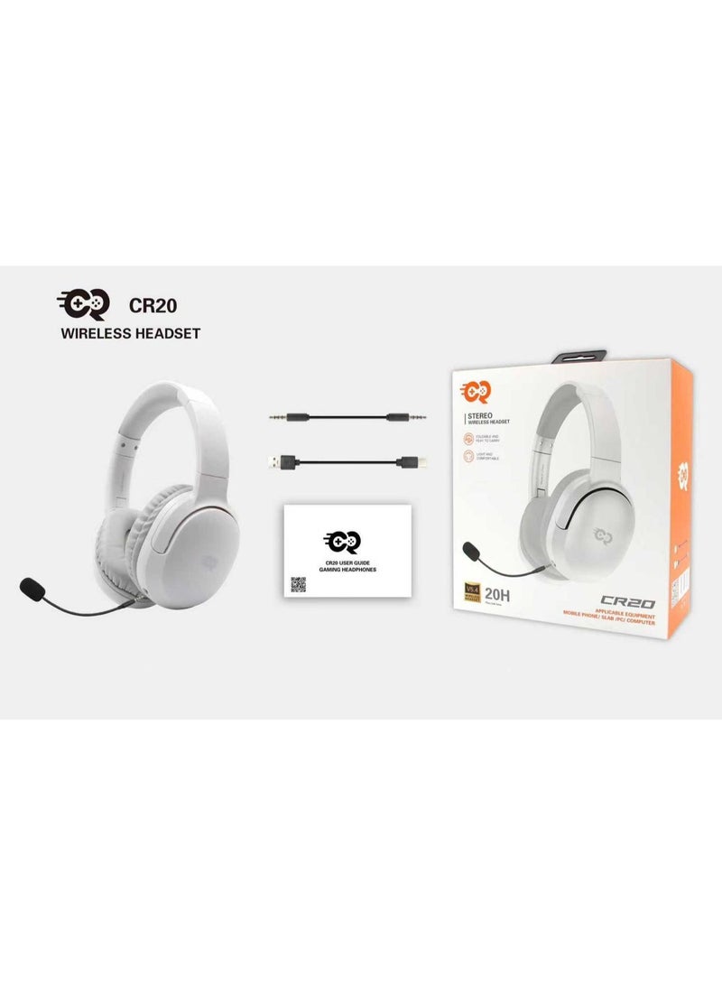 CR Gaming CR20 Gaming Headset for PS4 & PS5 White - Image 2