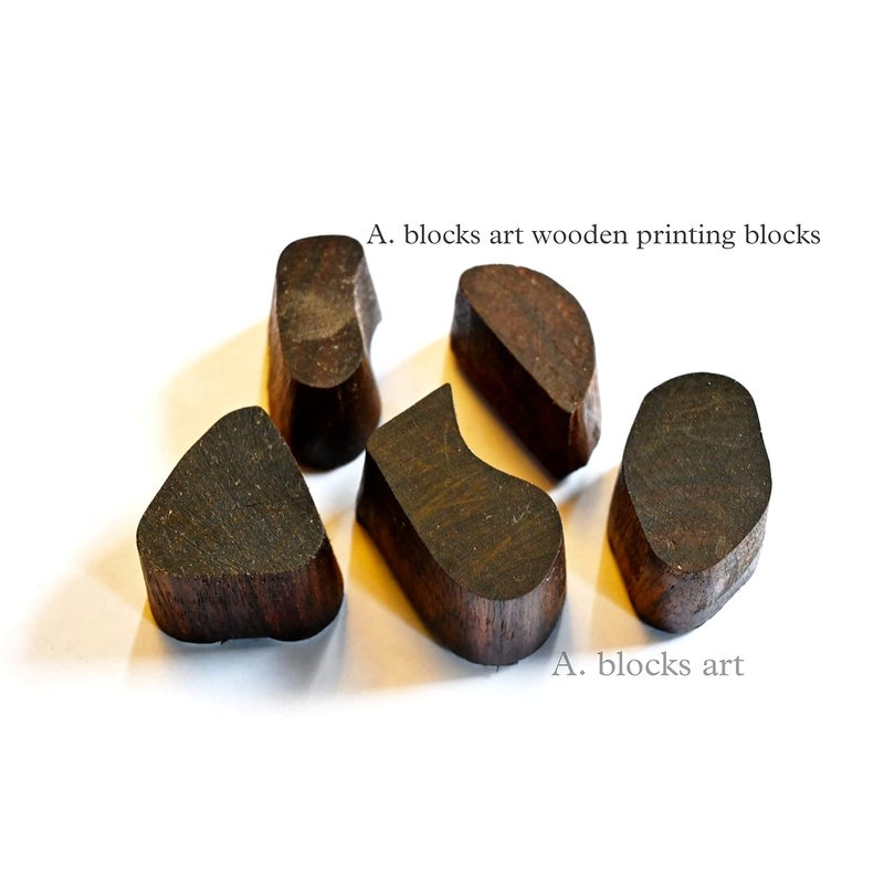 A Block Arts Various Fruits Design Wood Stamp, brown - Image 2