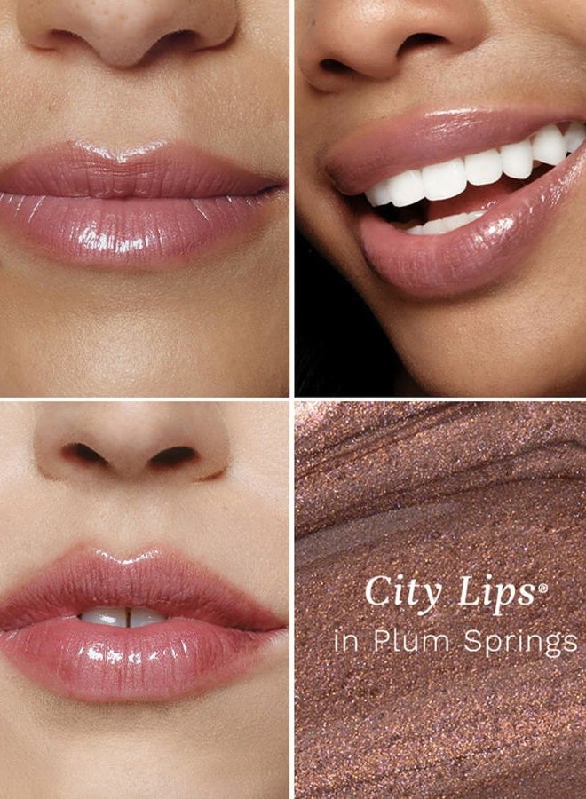 City Beauty City Lips Plumping Lip Gloss Plum Springs - High-Shine Gloss for Fuller, Younger-Looking Lips | Hydrating & Smoothing Lip Treatment Hyaluronic Acid - Image 2