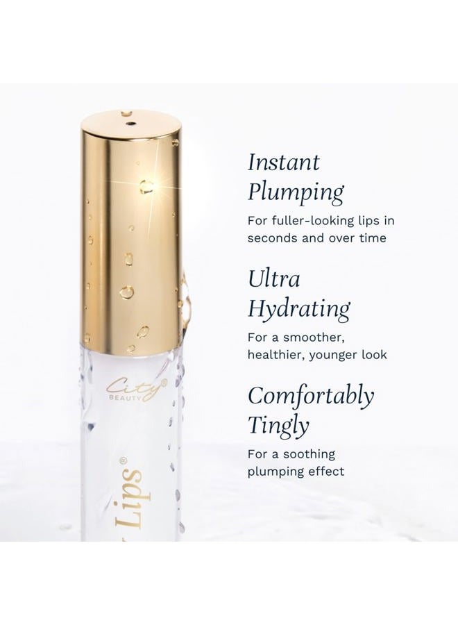 City Beauty City Lips Plumping Lip Gloss Plum Springs - High-Shine Gloss for Fuller, Younger-Looking Lips | Hydrating & Smoothing Lip Treatment Hyaluronic Acid - Image 5