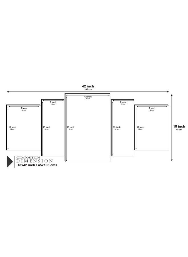 SAF paintings Set of 5 Seven Running Horses Vastu UV Textured Large Panel Home Decorative Painting 42 Inch X 18 Inch SANFPNL30768 - Image 3