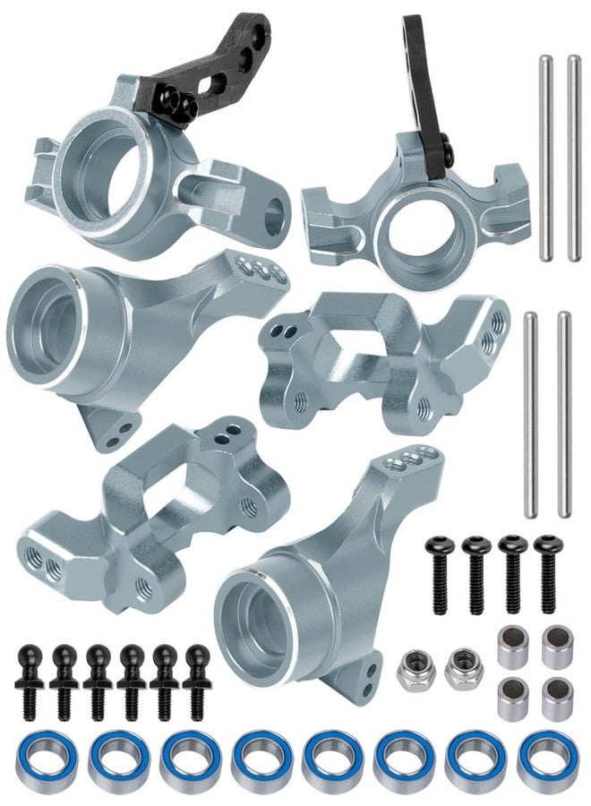 BRCatWPark Aluminum Caster Block,Steering Blocks,Rear Stub Axle Carriers w/Bearings Upgrades Part for 1/18 LaTrax Teton/LaTrax Desert Prerunner,Titanium - Image 1