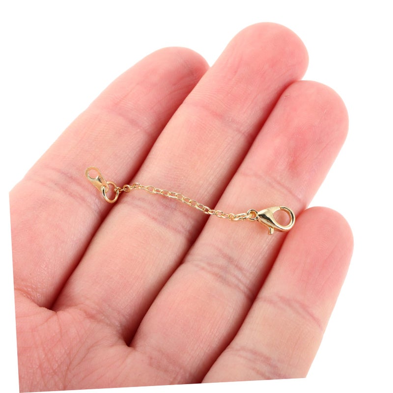 Gold Extension Chains For Necklace Bracelet Anklet Jewelry Extenders With Lobster Clasps DIY Craft Accessories 3Pcs - Image 5