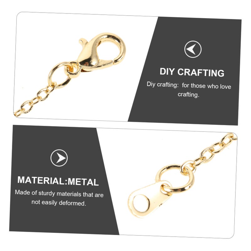 Gold Extension Chains For Necklace Bracelet Anklet Jewelry Extenders With Lobster Clasps DIY Craft Accessories 3Pcs - Image 4