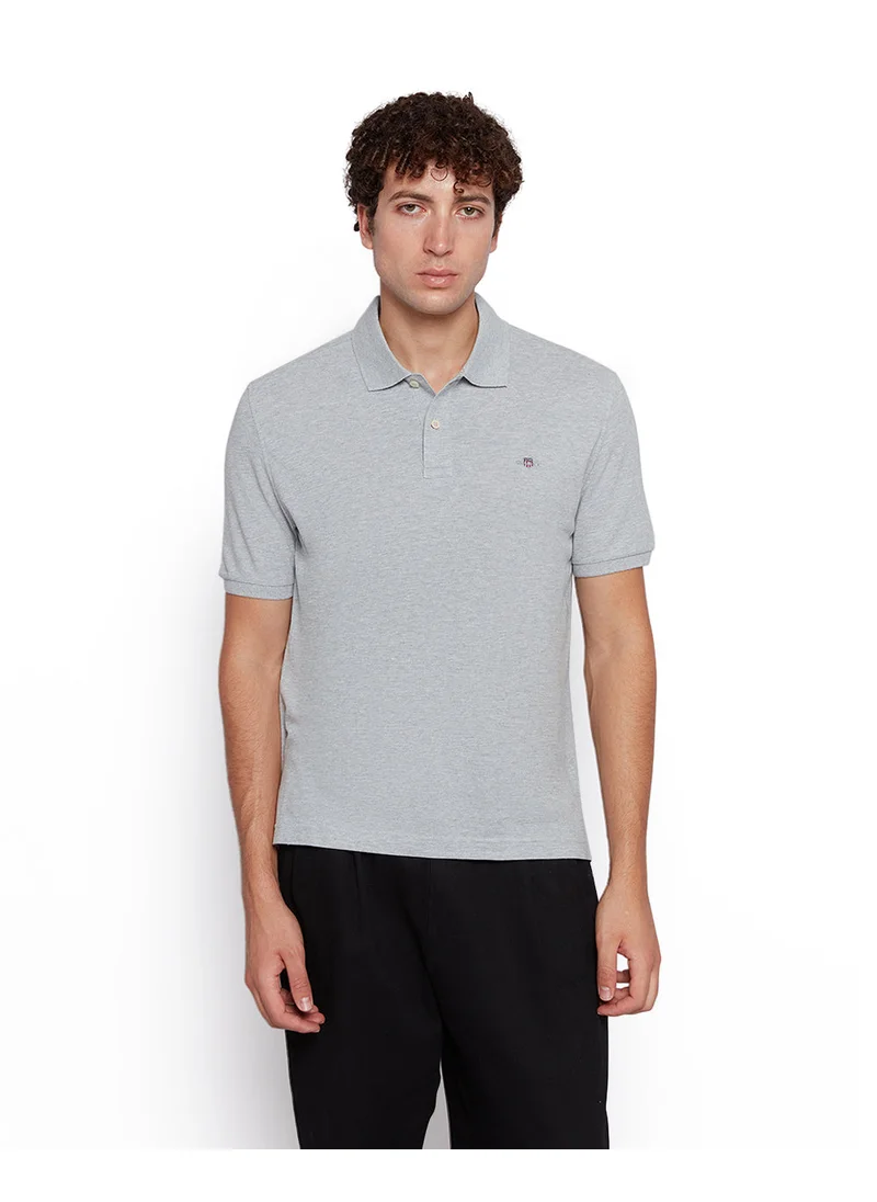 غانت Gant Men’S Short Sleeve Cotton Piqué Polo With Shield Logo