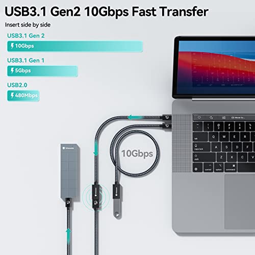 Yottamaster USB-C Male to USB-A Female Adapter Cable OTG - 10Gbps for Phone, Laptop, Tablet & Switch - 1m/3.3ft - Image 2