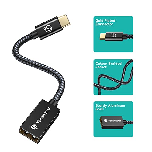 Yottamaster USB-C Male to USB-A Female Adapter Cable OTG - 10Gbps for Phone, Laptop, Tablet & Switch - 1m/3.3ft - Image 5