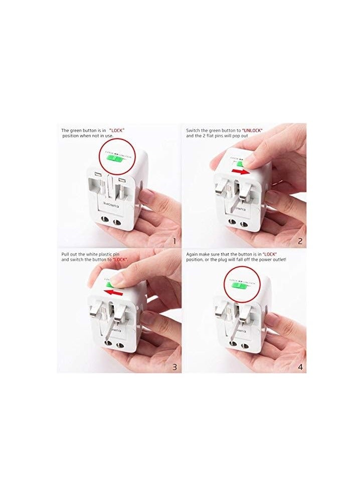 Universal Travel Adapter – Multi-Outlet with Surge Protection  - Image 3