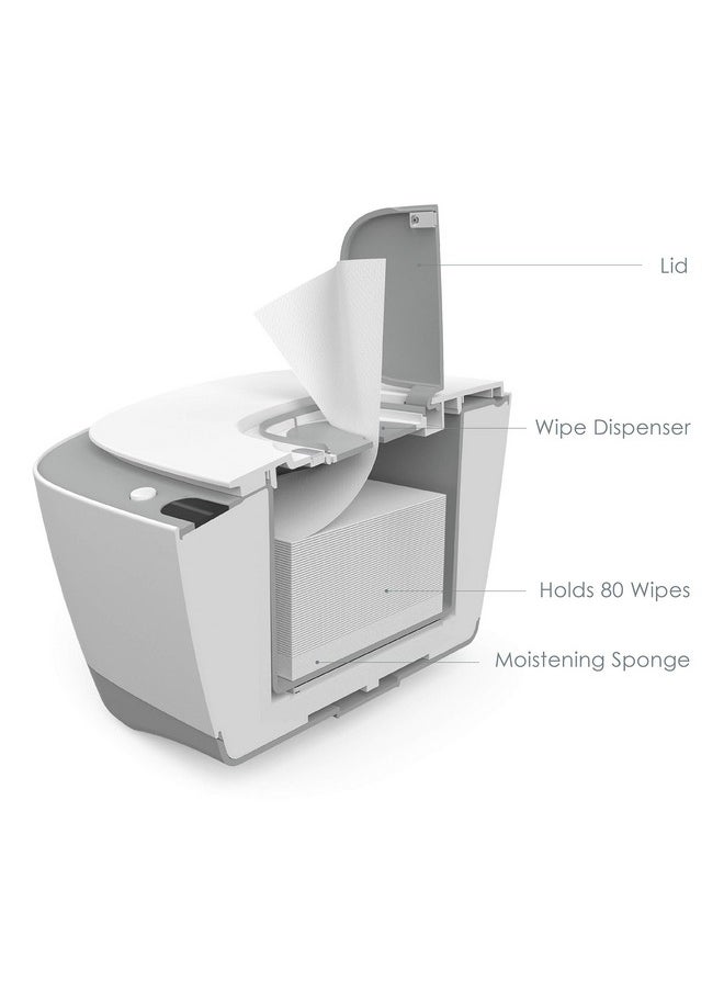 Pure Enrichment PureBaby™ Wipe Warmer with Digital Display - Easy-Feed Dispenser with 3 Heat Settings, LCD Display, 80 Wipe Capacity, Naturally Steam Heated for Comfort and Safety for Baby  - Image 4