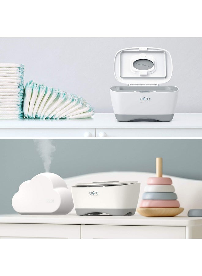 Pure Enrichment PureBaby™ Wipe Warmer with Digital Display - Easy-Feed Dispenser with 3 Heat Settings, LCD Display, 80 Wipe Capacity, Naturally Steam Heated for Comfort and Safety for Baby  - Image 3