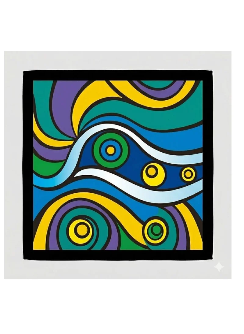Papilio Papilio Lunar Night Print Silk Scarf
