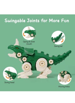 Y&D Dinosaur Toys for Kids, Take Apart 5 in 1 Transformer Boys Girls, Learning Educational Set Toddlers Girls Age 3 4 6 7 8 Year Old Gift  - Image 3