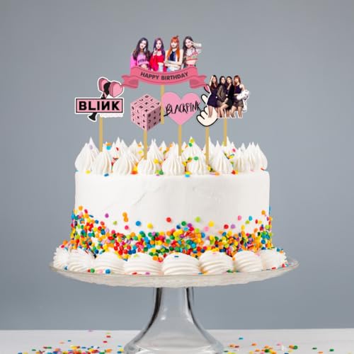 PrettyurParty Pretty Ur Party Blackpink theme Cake Topper, Cake Toppers for Kids, Girls, Cake Decoration Supplies, K-Pop theme Cake Accessories, Handmade Topper - Image 4